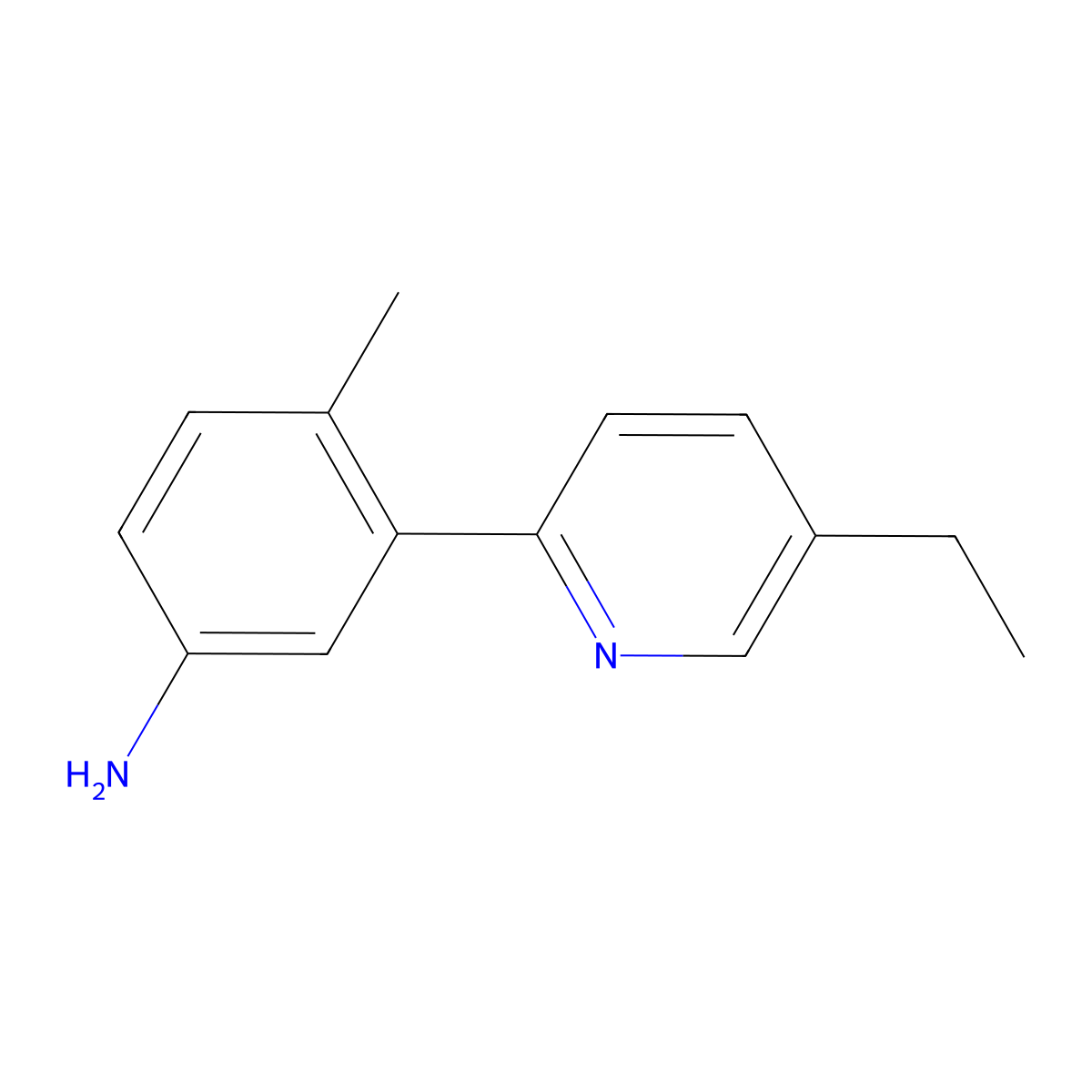 3-(5-Ethyl-2-pyridinyl)-4-methylaniline molecular structure, CAS 1207878-24-7
