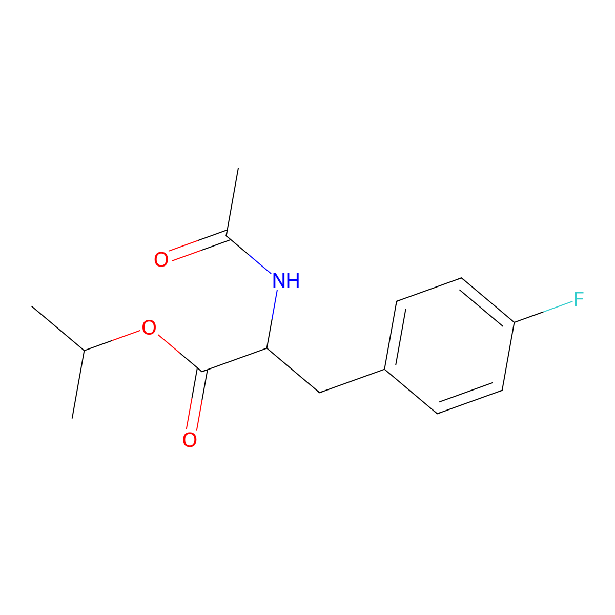 Propan-2-yl 2-acetamido-3-(4-fluorophenyl)propanoate molecular structure, CAS 1207894-51-6