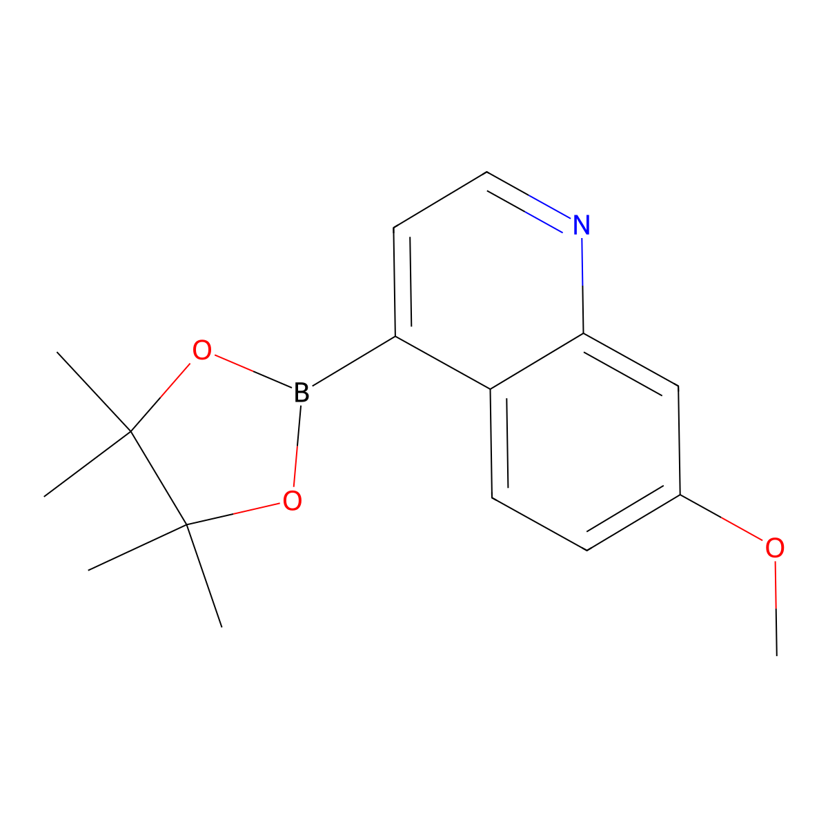 7-Methoxy-4-(4,4,5,5-tetramethyl-1,3,2-dioxaborolan-2-yl)quinoline molecular structure, CAS 1207894-59-4