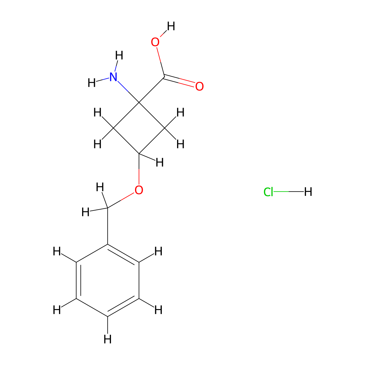 1-Amino-3-(benzyloxy)cyclobutanecarboxylic acid hydrochloride molecular structure, CAS 1207894-63-0