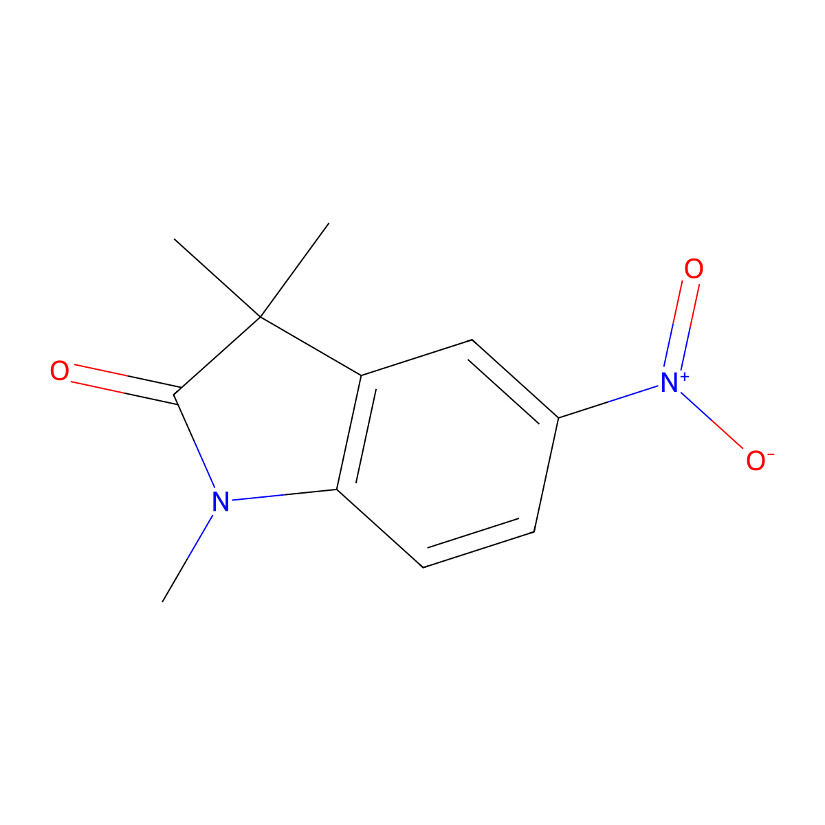 1,3,3-Trimethyl-5-nitroindolin-2-one molecular structure, CAS 120791-55-1
