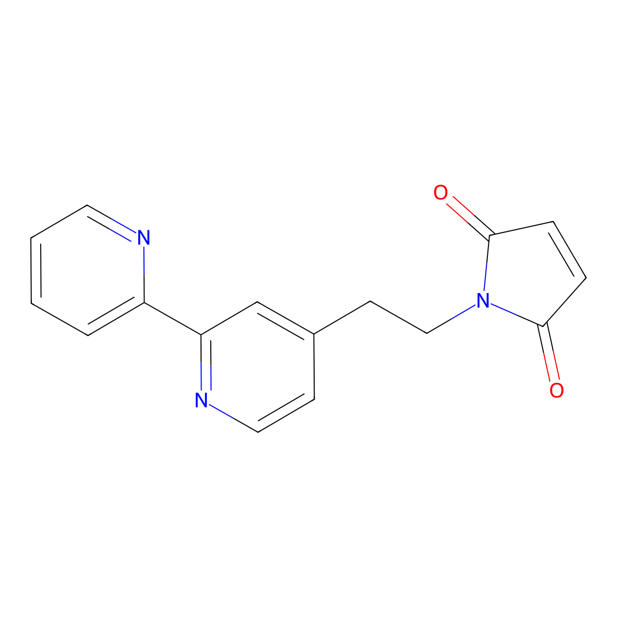 1-(2-([2,2'-Bipyridin]-4-yl)ethyl)-1H-pyrrole-2,5-dione molecular structure, CAS 1207949-63-0