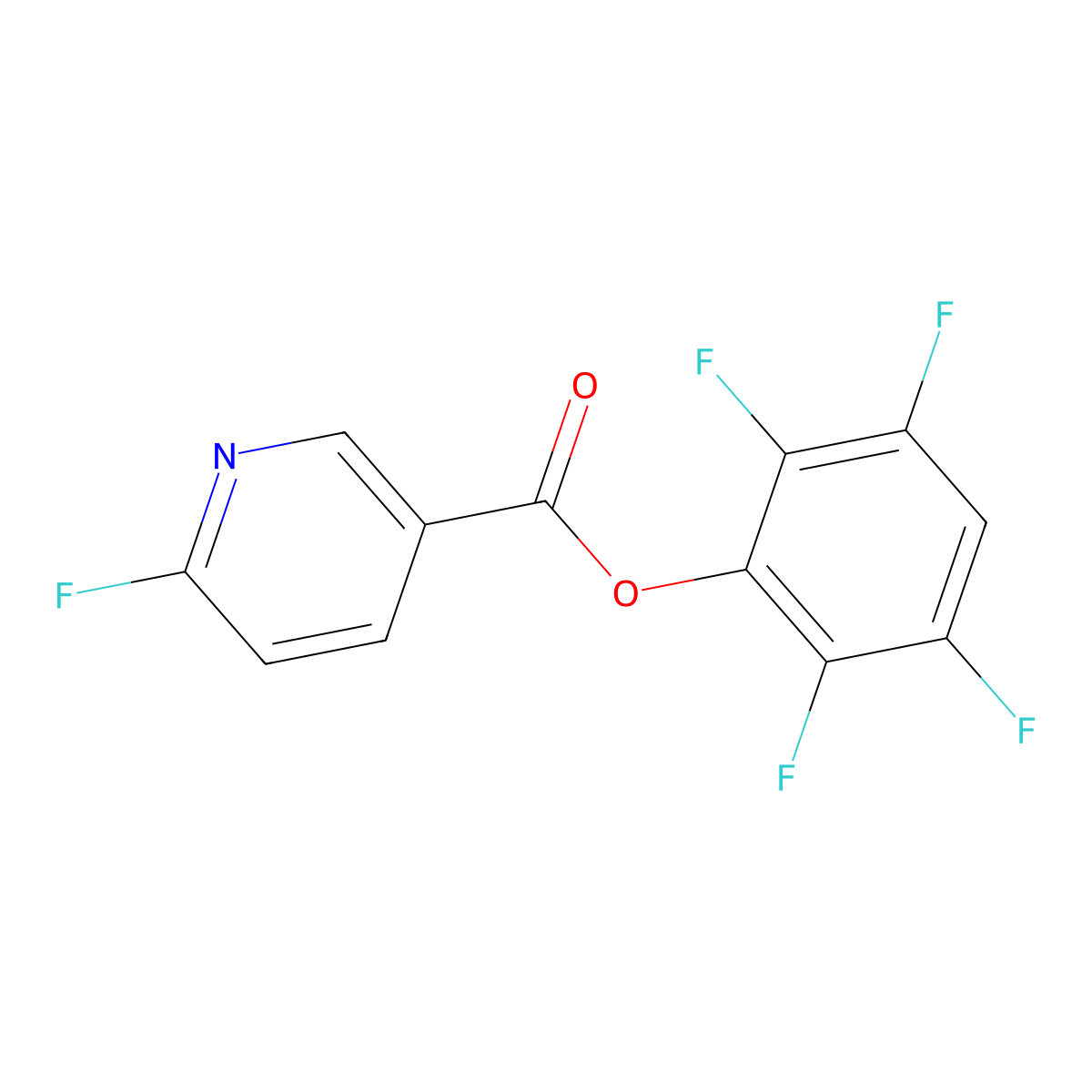 2,3,5,6-Tetrafluorophenyl 6-fluoronicotinate molecular structure, CAS 1207955-00-7