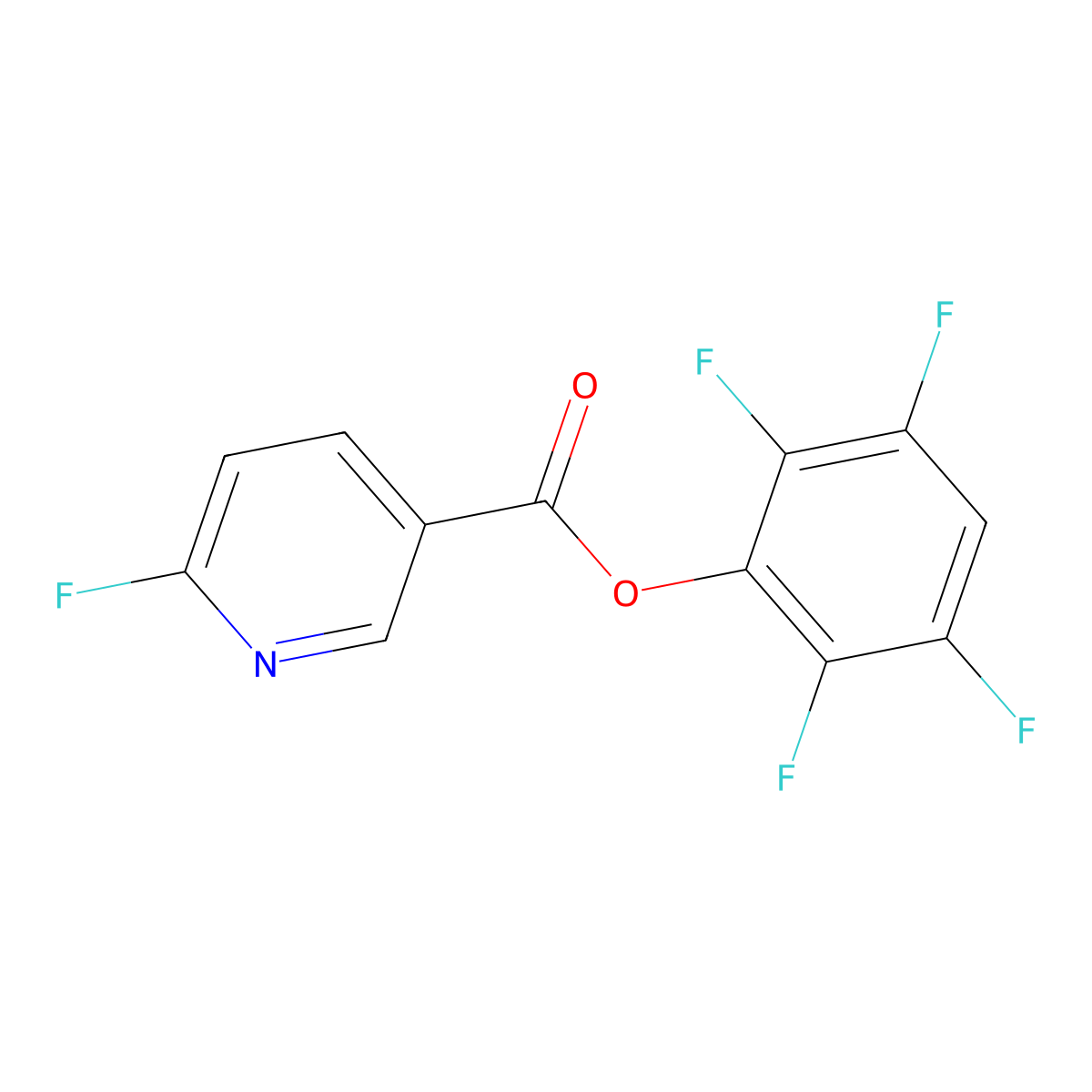 2,3,5,6-Tetrafluorophenyl 6-fluoronicotinate molecular structure, CAS 1207955-00-7