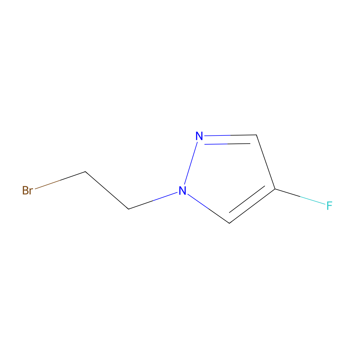 1-(2-Bromoethyl)-4-fluoro-1H-pyrazole molecular structure, CAS 1207961-53-2