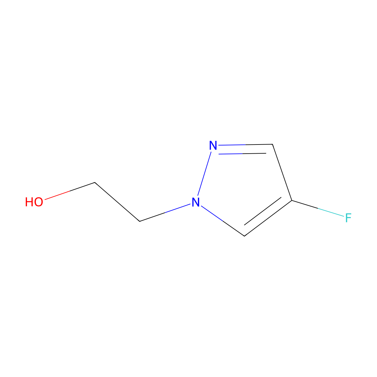 2-(4-fluoro-1H-pyrazol-1-yl)ethanol molecular structure, CAS 1207961-59-8
