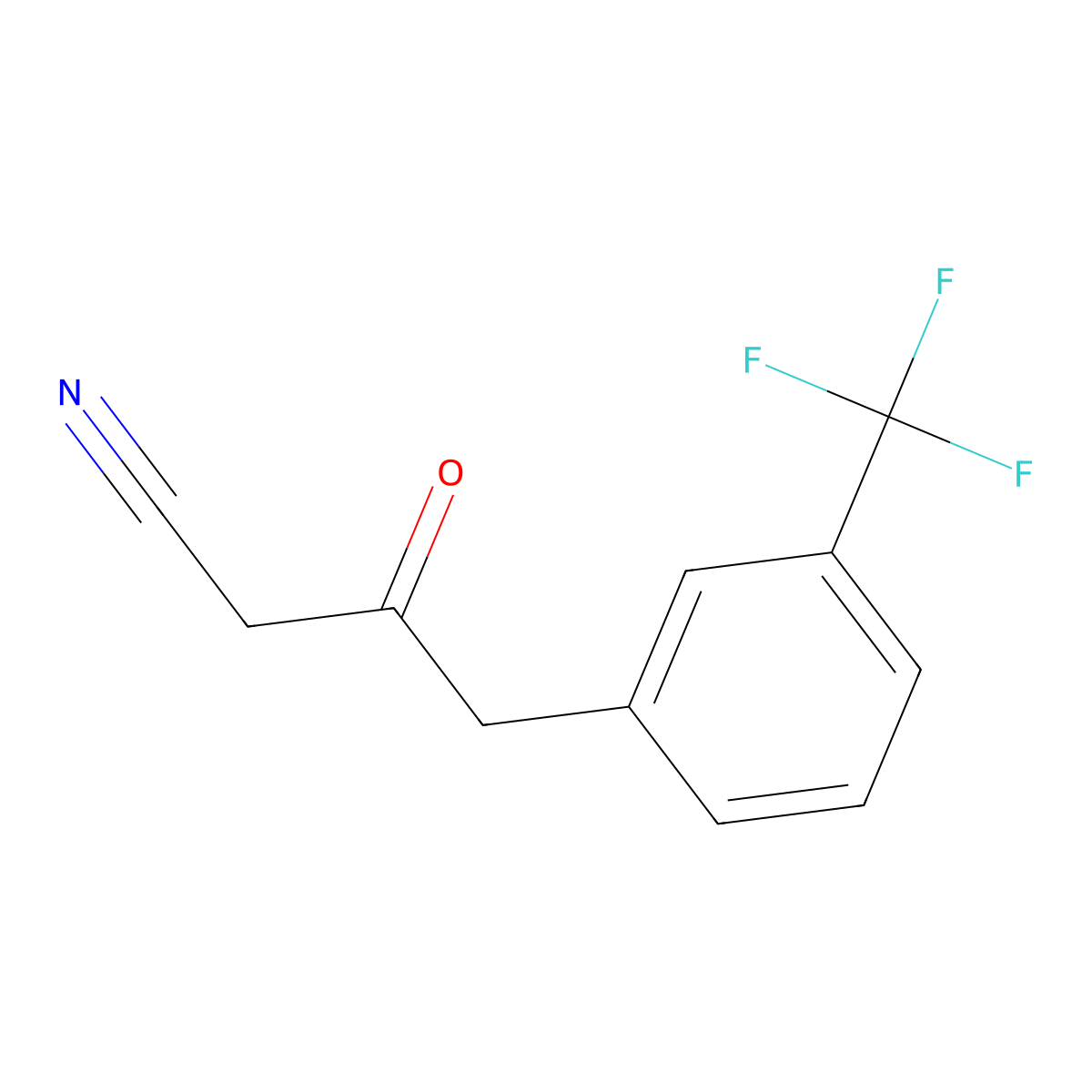 3-Oxo-4-(3-(trifluoromethyl)phenyl)butanenitrile molecular structure, CAS 1207970-11-3