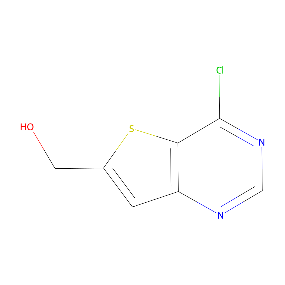 {4-Chlorothieno[3,2-d]pyrimidin-6-yl}methanol molecular structure, CAS 1207972-75-5