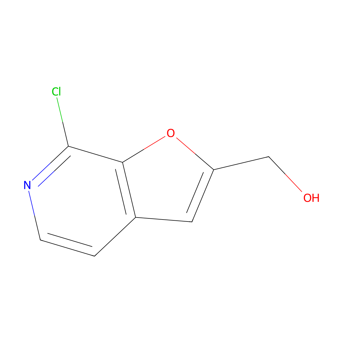 {7-Chlorofuro[2,3-c]pyridin-2-yl}methanol molecular structure, CAS 1207973-16-7