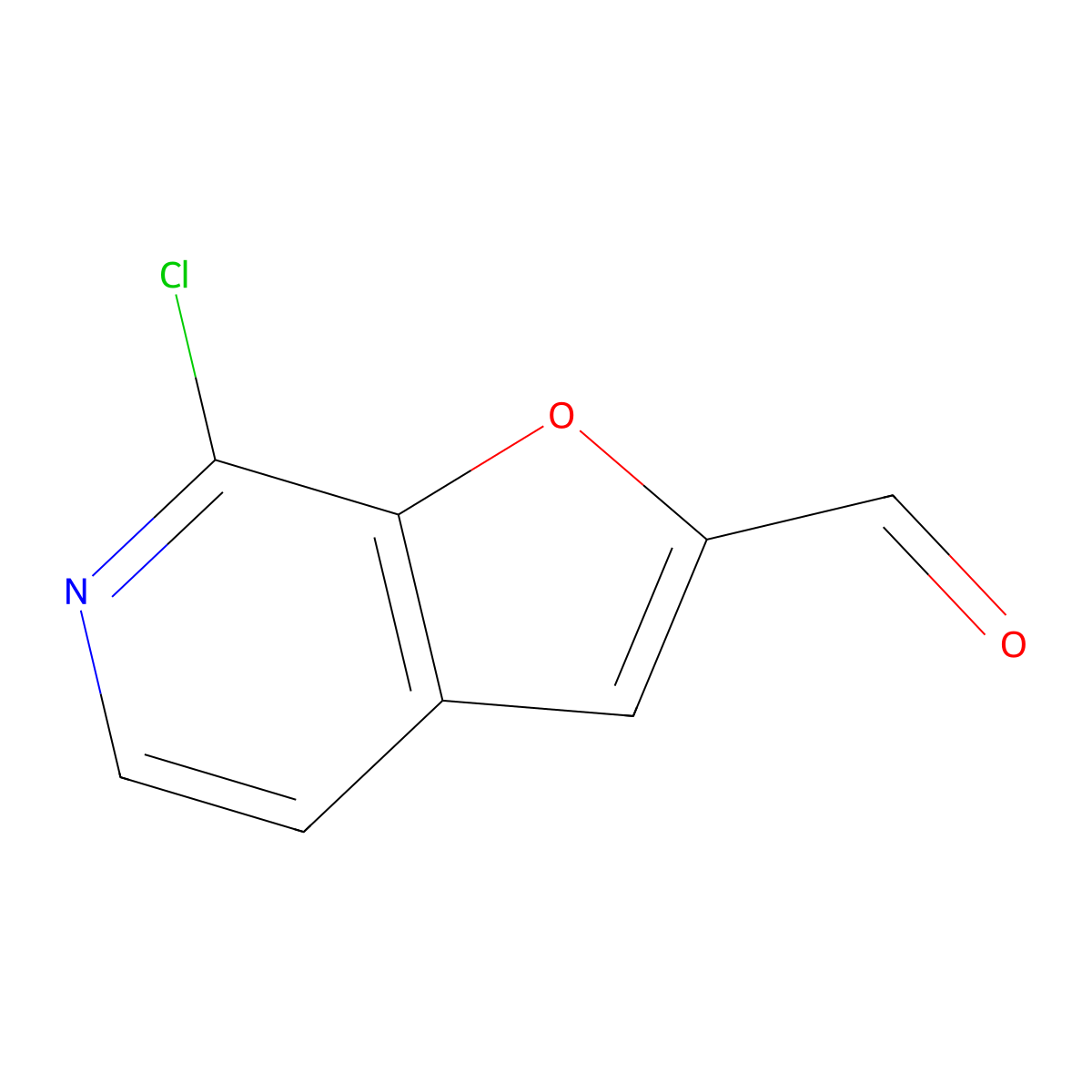 7-Chlorofuro(2,3-c)pyridine-2-carbaldehyde molecular structure, CAS 1207973-17-8