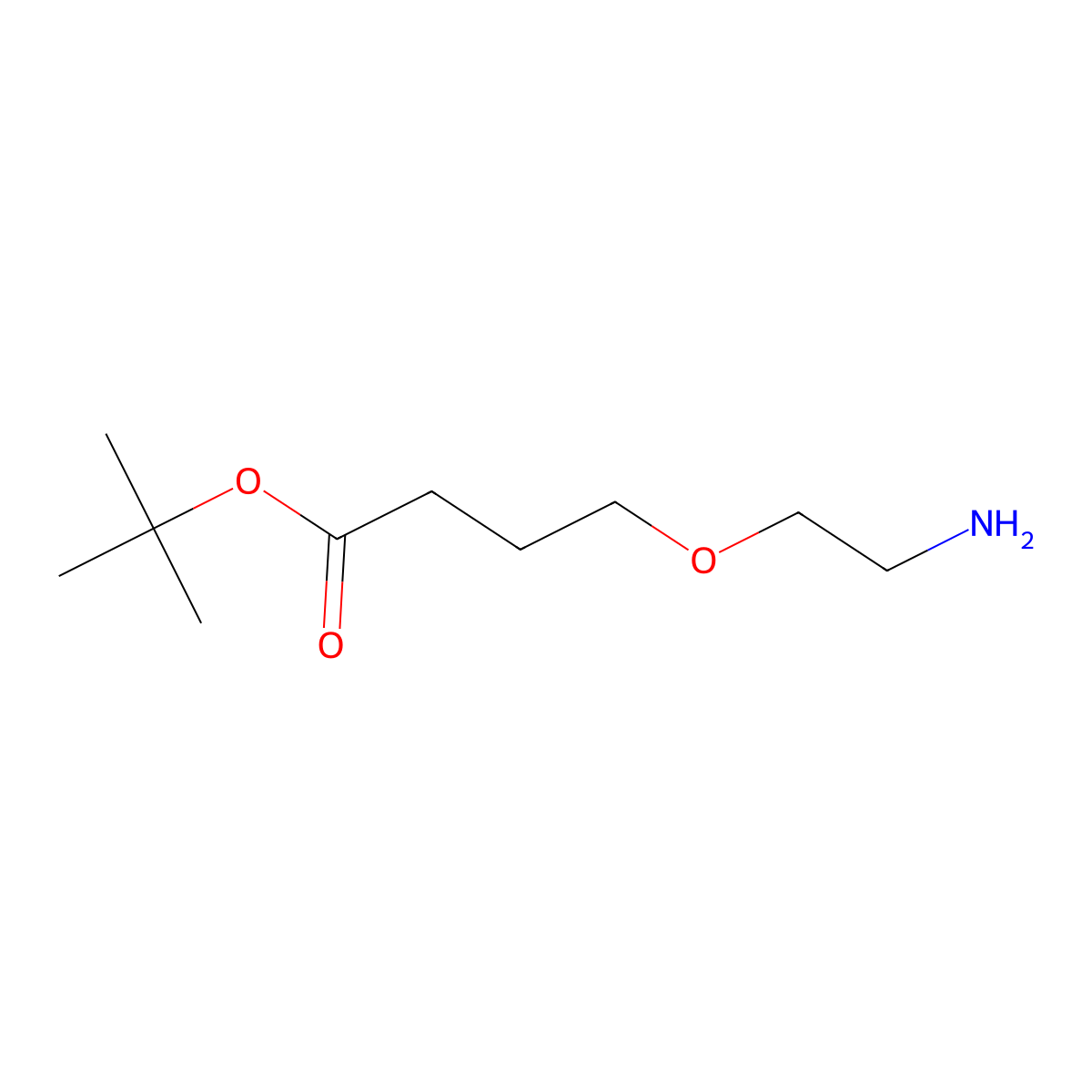 Tert-butyl 4-(2-aminoethoxy)butanoate molecular structure, CAS 1207983-98-9