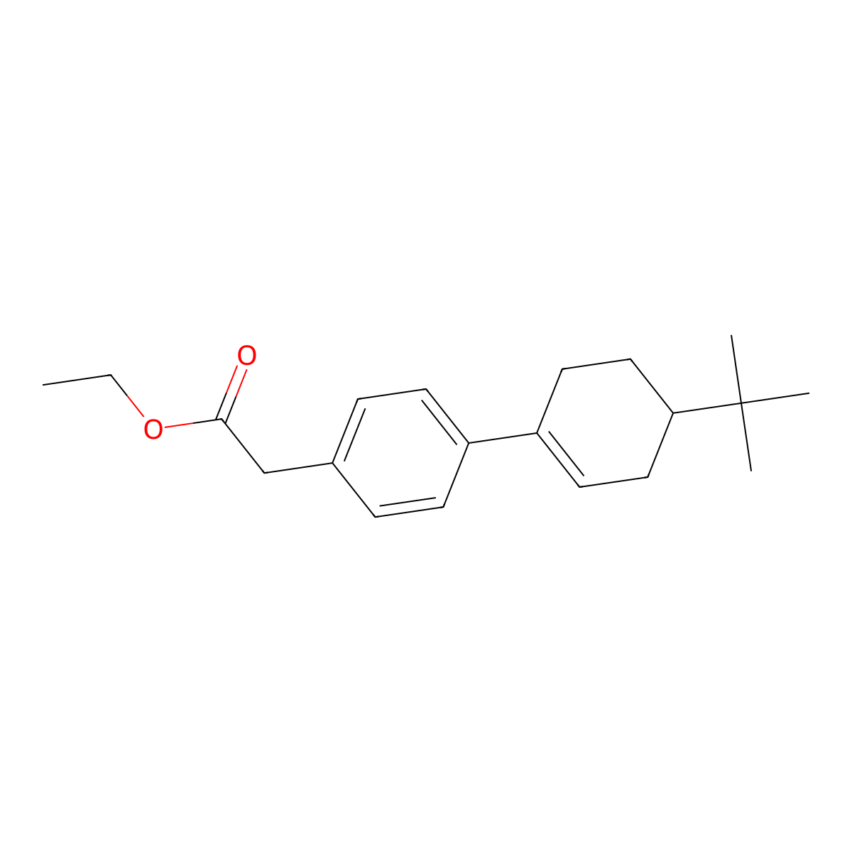 [4-(4-tert-Butyl-cyclohex-1-enyl)-phenyl]-acetic acid ethyl ester molecular structure, CAS 1207989-44-3