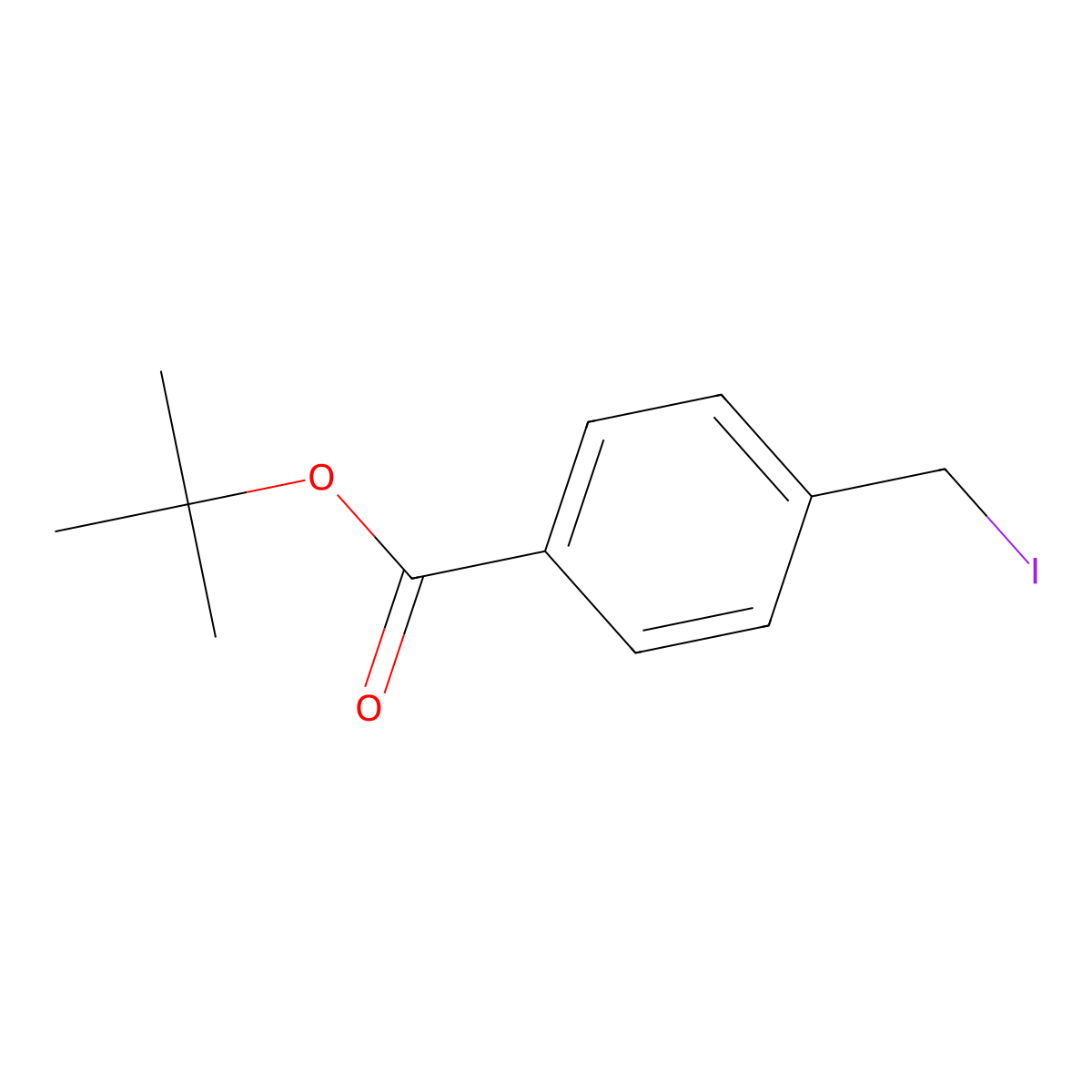 4-Iodomethyl benzoic acid tert-butyl ester molecular structure, CAS 1207989-76-1