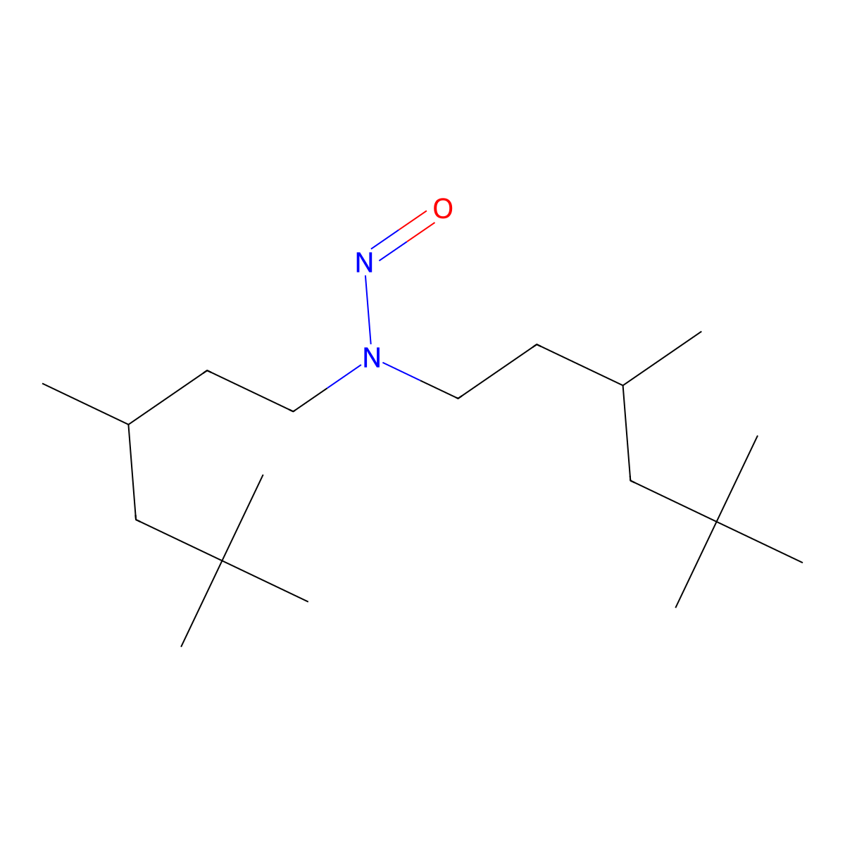 N,N-Bis(3,5,5-trimethylhexyl)nitrous amide molecular structure, CAS 1207995-62-7