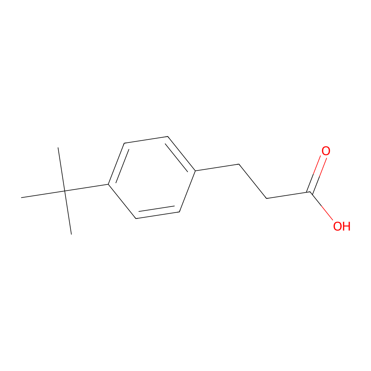 3-(4-Tert-butylphenyl)propanoic acid molecular structure, CAS 1208-64-6