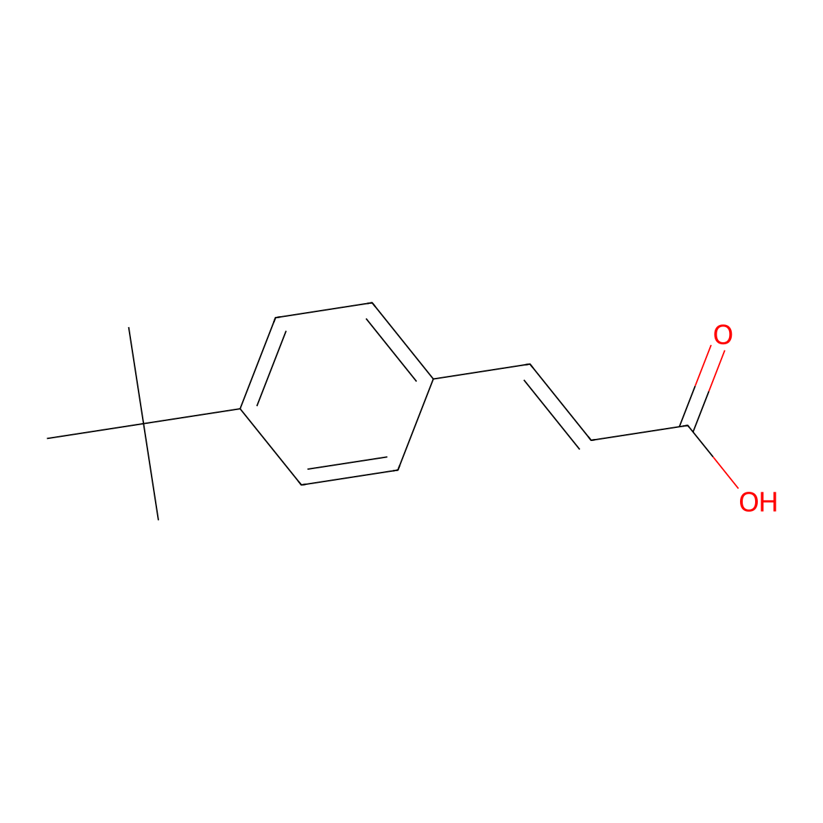4-(Tert-butyl)cinnamic acid molecular structure, CAS 1208-65-7