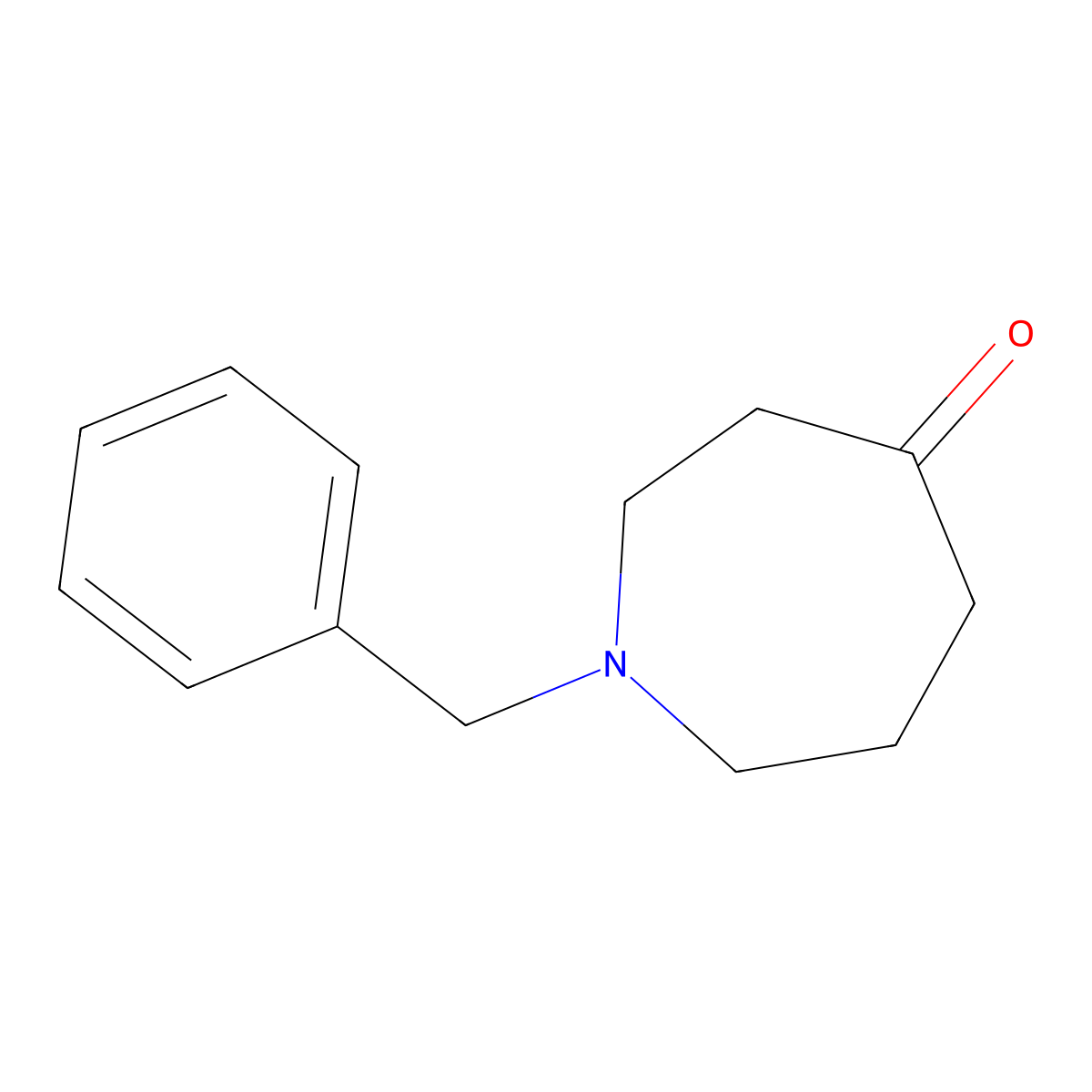 1-Benzyl-hexahydro-4H-azepin-4-one molecular structure, CAS 1208-75-9