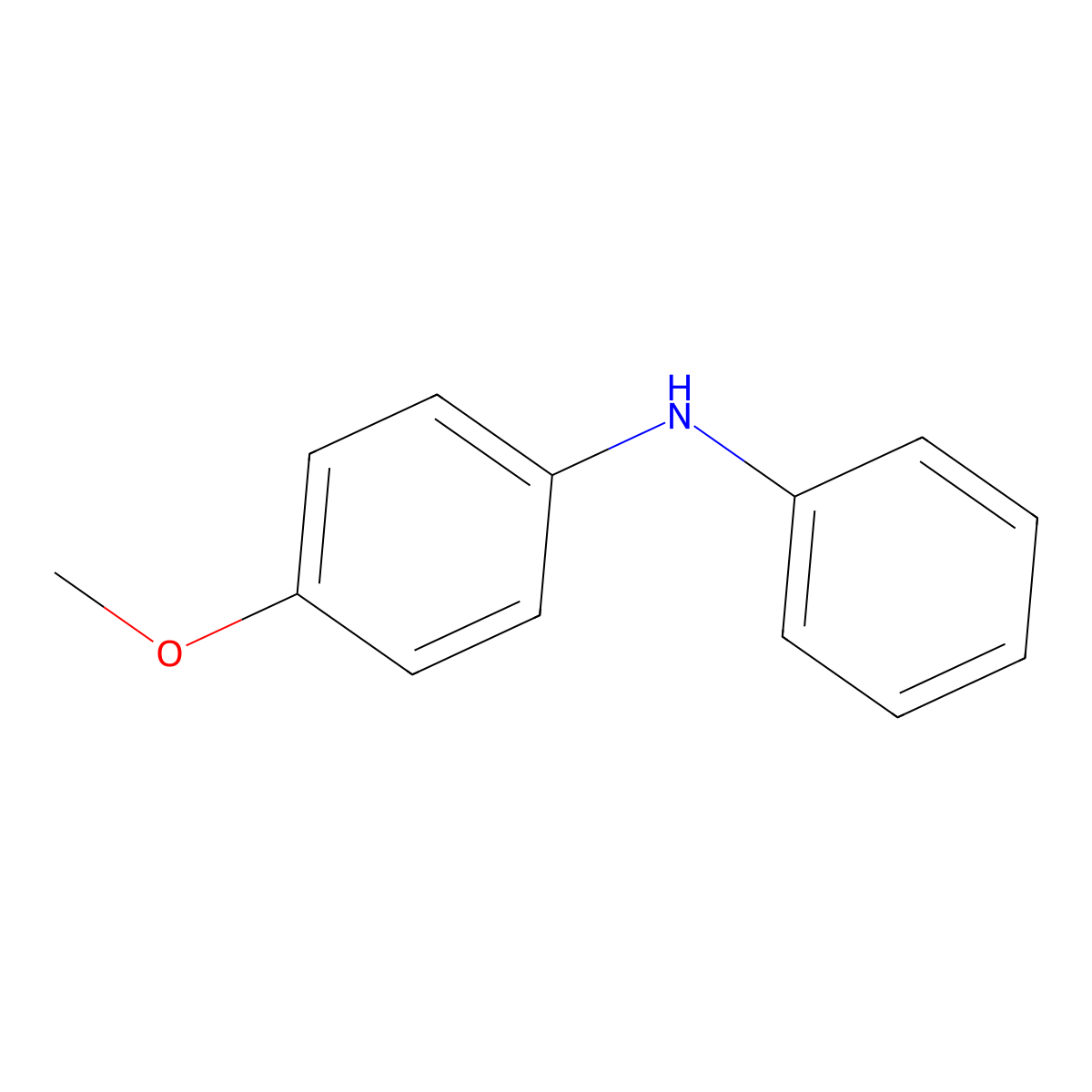 N-phenyl-p-anisidine molecular structure, CAS 1208-86-2