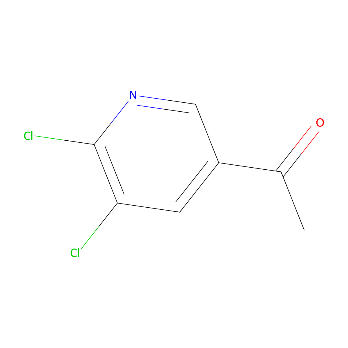 1-(5,6-Dichloropyridin-3-yl)ethan-1-one molecular structure, CAS 120800-05-7