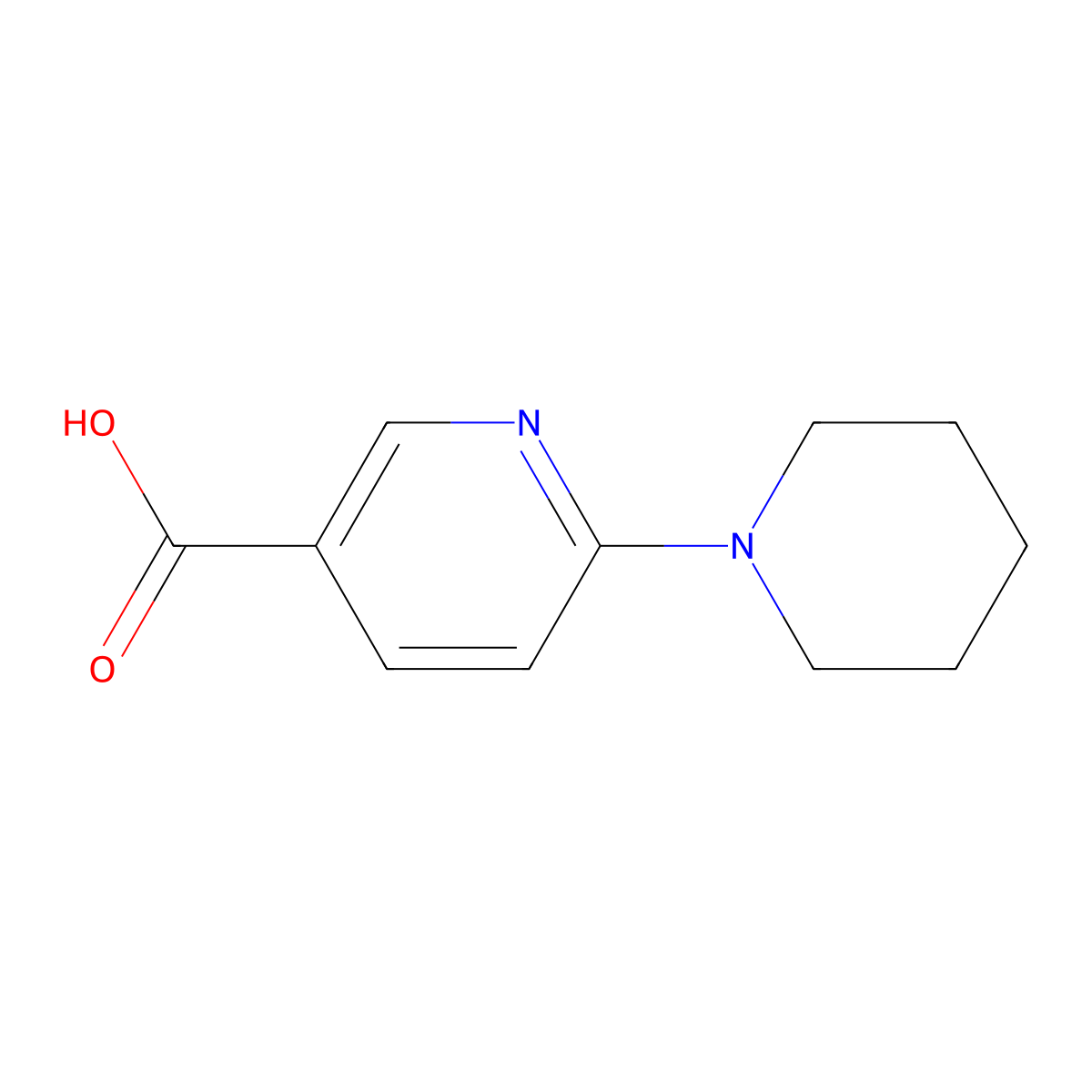 6-(Piperidin-1-yl)pyridine-3-carboxylic acid molecular structure, CAS 120800-50-2
