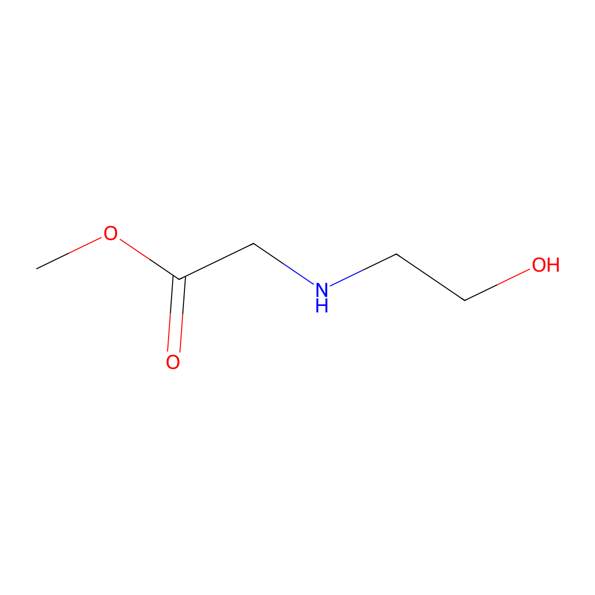 Methyl (2-hydroxyethyl)glycinate molecular structure, CAS 120800-96-6