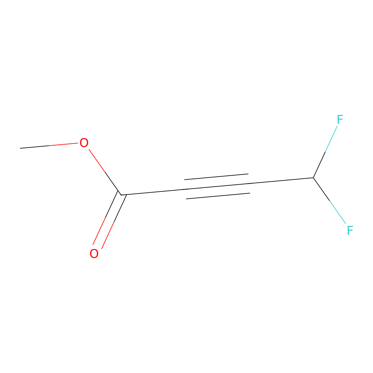 Methyl 4,4-difluorobut-2-ynoate molecular structure, CAS 120802-00-8