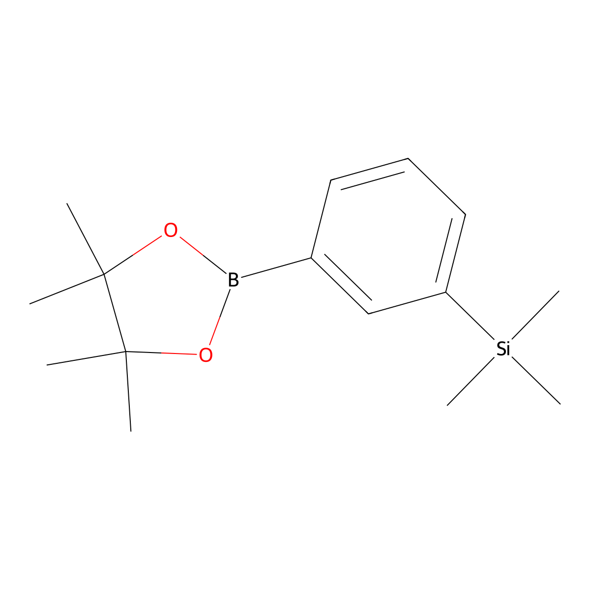 Trimethyl(3-(4,4,5,5-tetramethyl-1,3,2-dioxaborolan-2-yl)phenyl)silane molecular structure, CAS 1208070-18-1