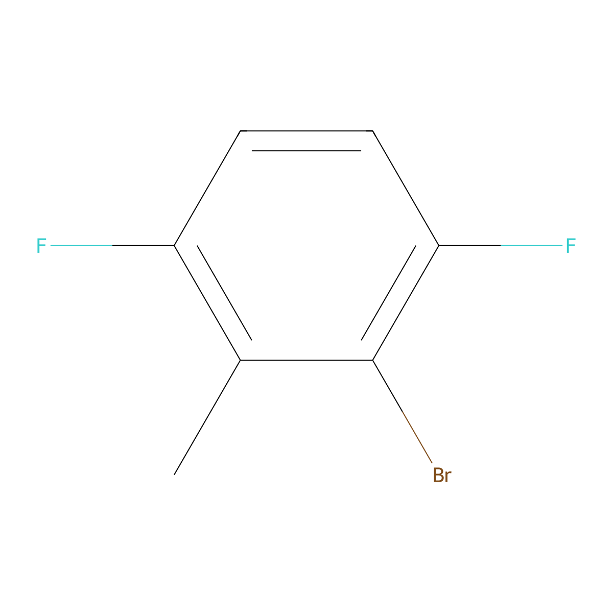 2-Bromo-3,6-difluorotoluene molecular structure, CAS 1208074-75-2