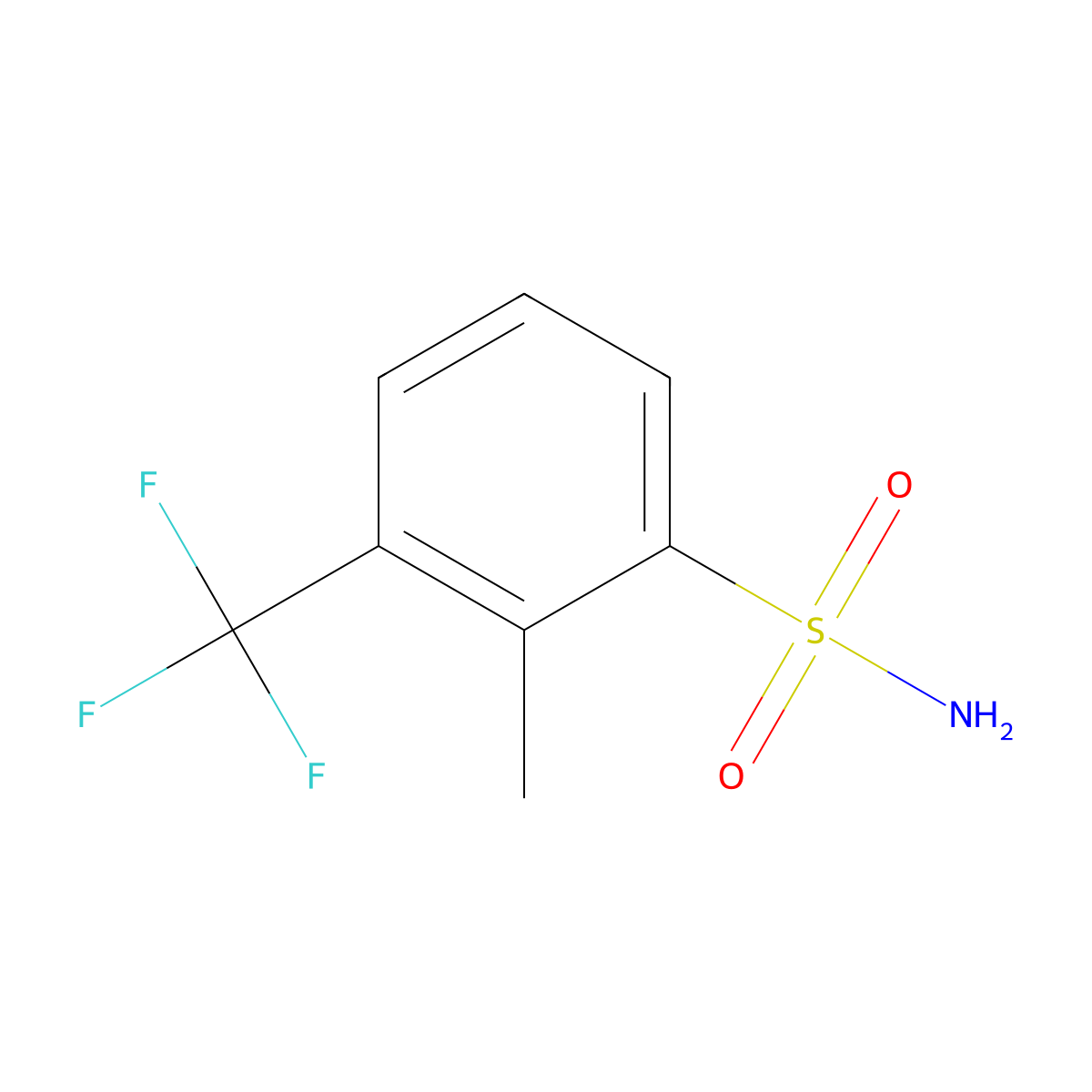2-Methyl-3-(trifluoromethyl)benzenesulfonamide molecular structure, CAS 1208074-79-6