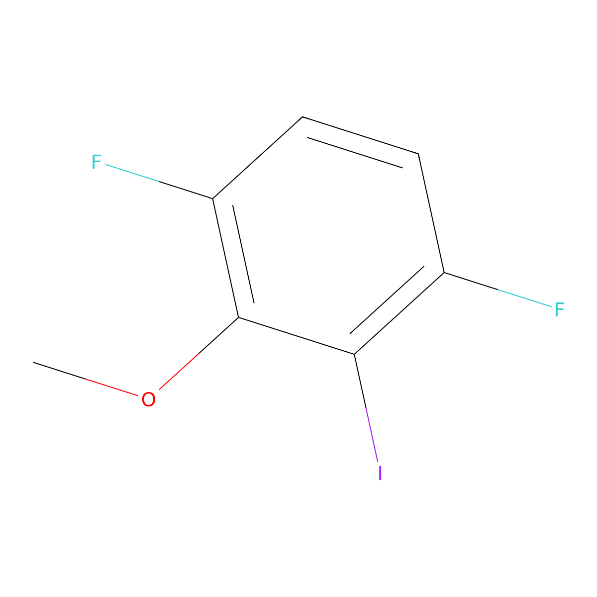2,5-Difluoro-6-iodoanisole molecular structure, CAS 1208074-83-2