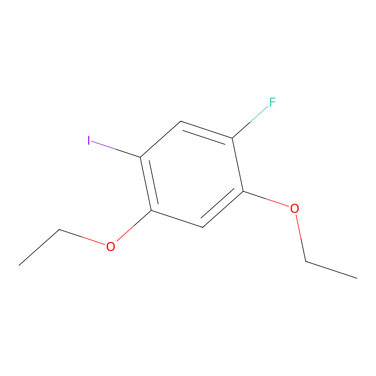 1,5-Diethoxy-2-fluoro-4-iodobenzene molecular structure, CAS 1208074-88-7
