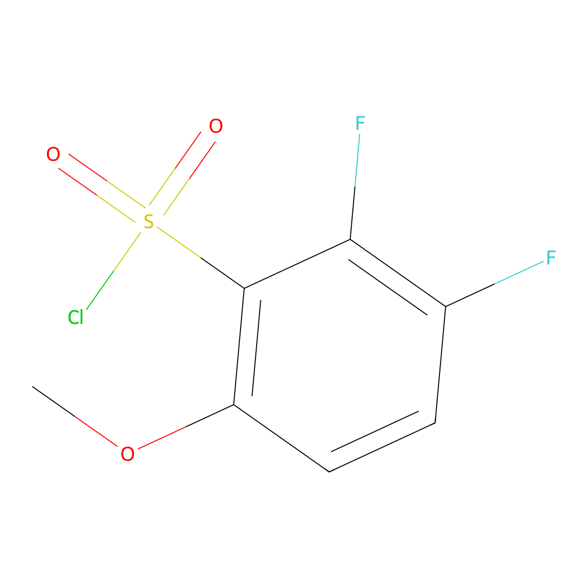 2,3-Difluoro-6-methoxybenzenesulfonyl chloride molecular structure, CAS 1208074-96-7