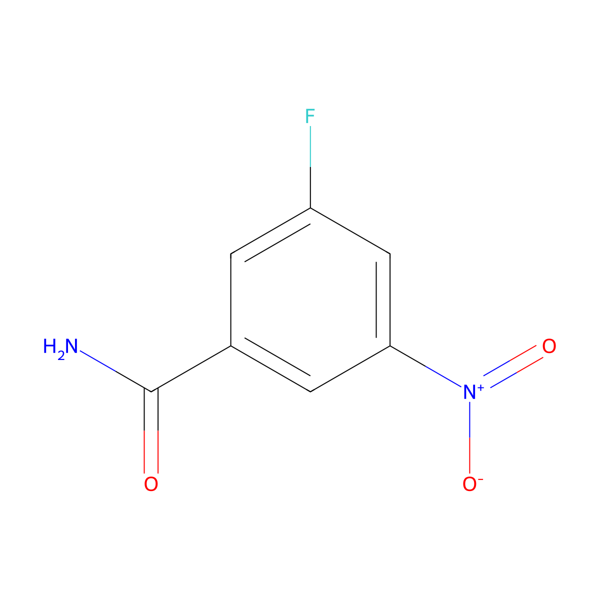 3-Fluoro-5-nitrobenzamide molecular structure, CAS 1208075-03-9
