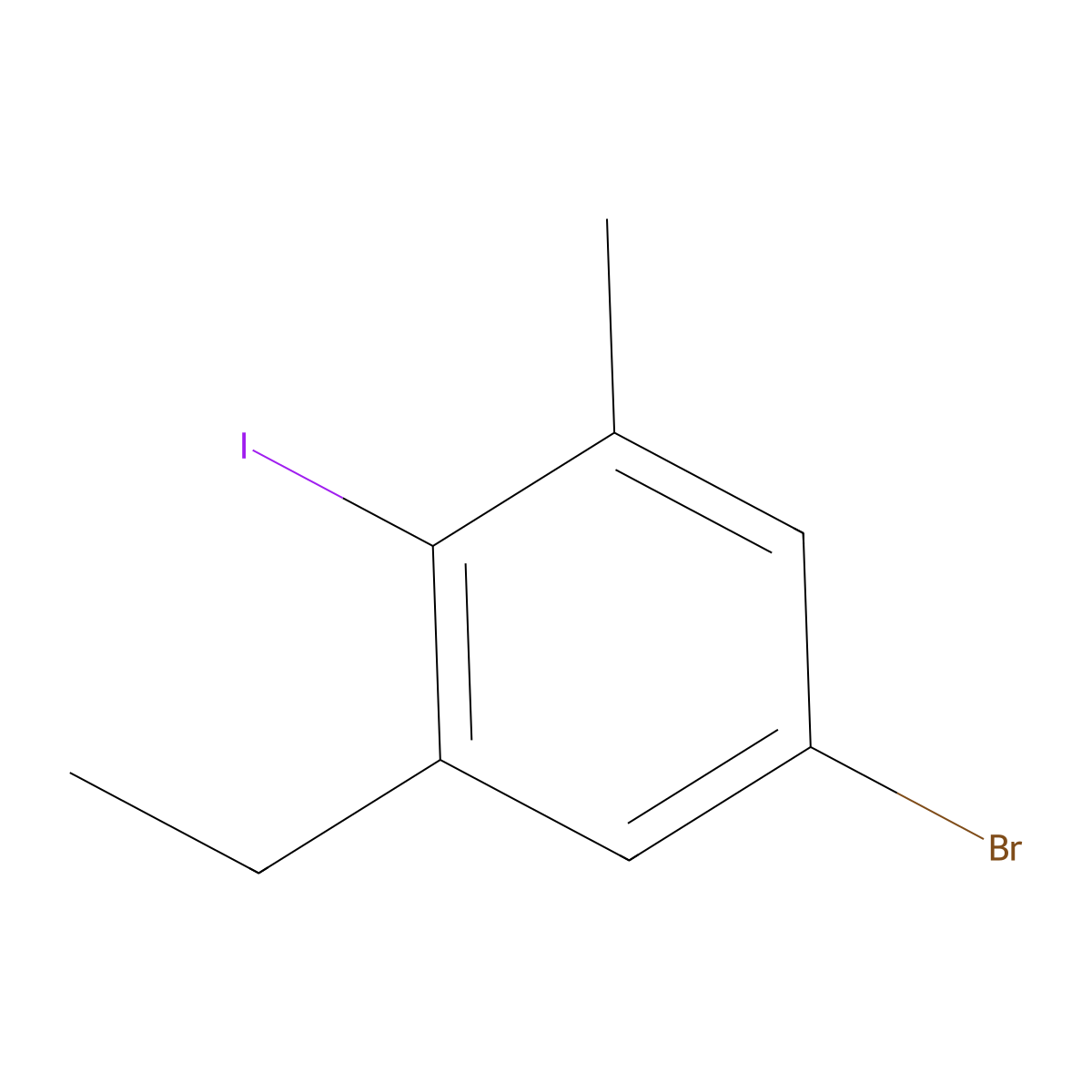 5-Bromo-3-ethyl-2-iodotoluene molecular structure, CAS 1208075-21-1