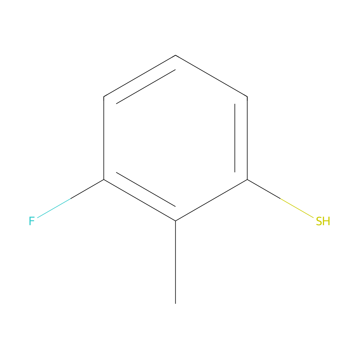 3-Fluoro-2-methylbenzenethiol molecular structure, CAS 1208075-28-8