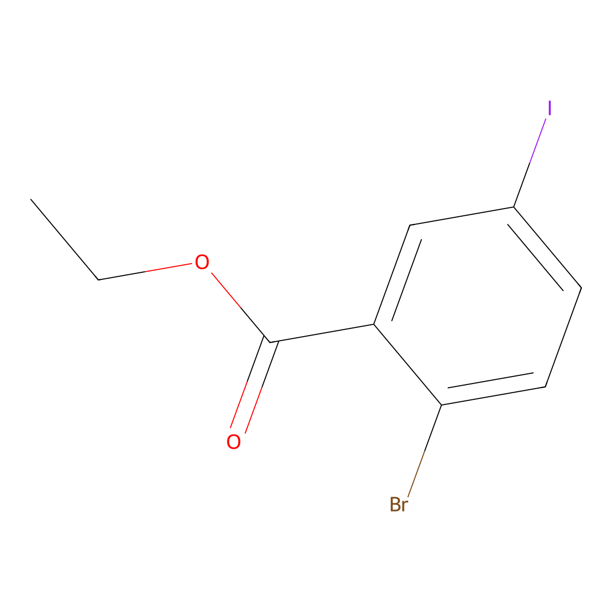 Ethyl 2-Bromo-5-iodobenzoate molecular structure, CAS 1208075-44-8