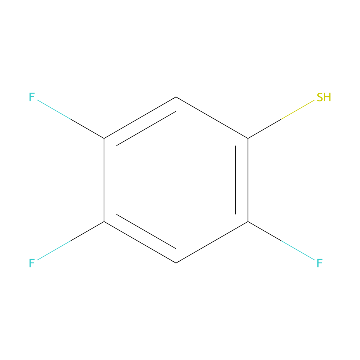 2,4,5-Trifluorobenzenethiol molecular structure, CAS 1208075-46-0