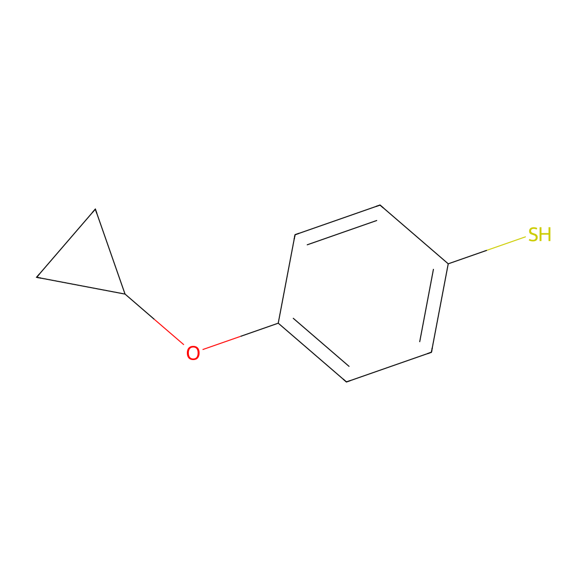 4-Cyclopropoxybenzene-1-thiol molecular structure, CAS 1208075-62-0