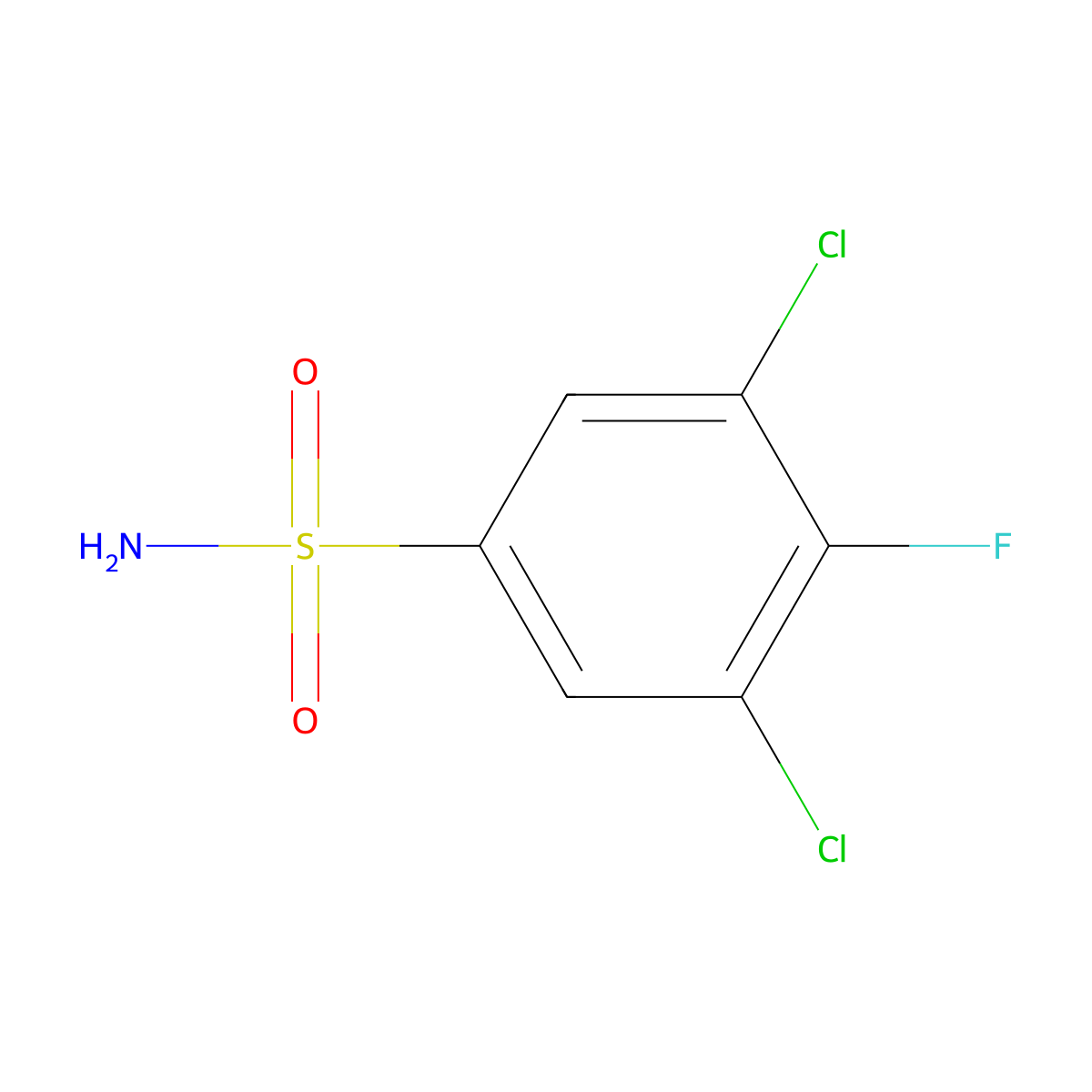 3,5-Dichloro-4-fluorobenzenesulfonamide molecular structure, CAS 1208075-66-4