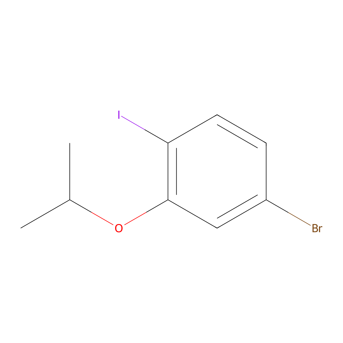 4-Bromo-1-iodo-2-isopropoxybenzene molecular structure, CAS 1208075-71-1