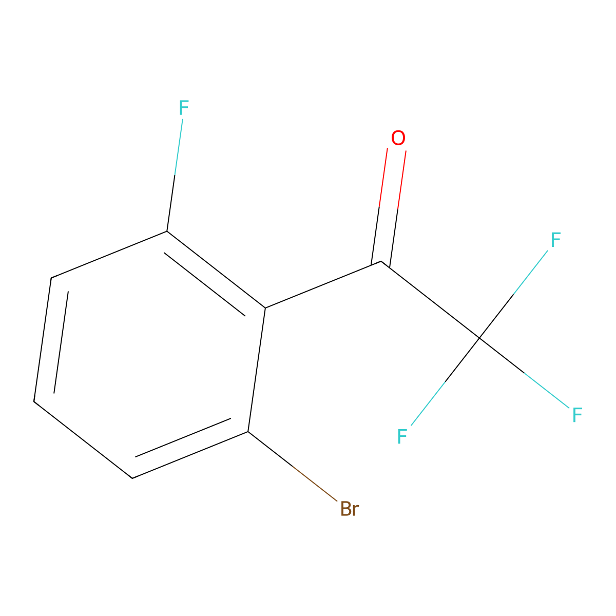 1-(2-Bromo-6-fluoro-phenyl)-2,2,2-trifluoro-ethanone molecular structure, CAS 1208075-82-4