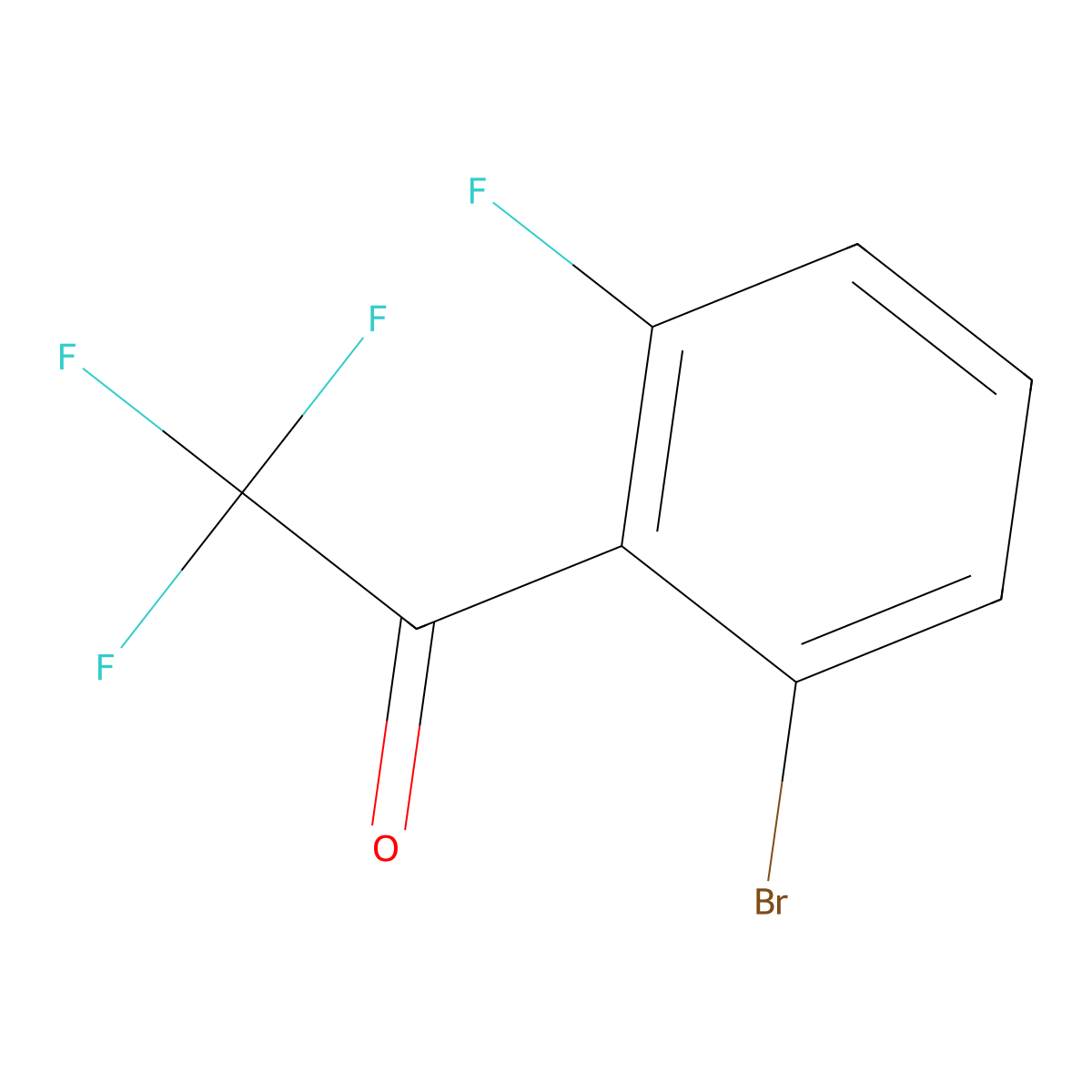 1-(2-Bromo-6-fluoro-phenyl)-2,2,2-trifluoro-ethanone molecular structure, CAS 1208075-82-4