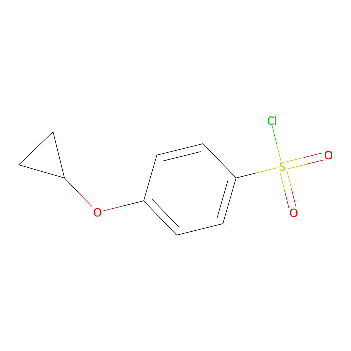 4-Cyclopropoxybenzene-1-sulfonyl chloride molecular structure, CAS 1208075-87-9