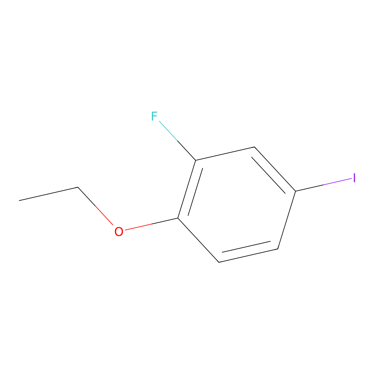 1-Ethoxy-2-fluoro-4-iodobenzene molecular structure, CAS 1208075-88-0