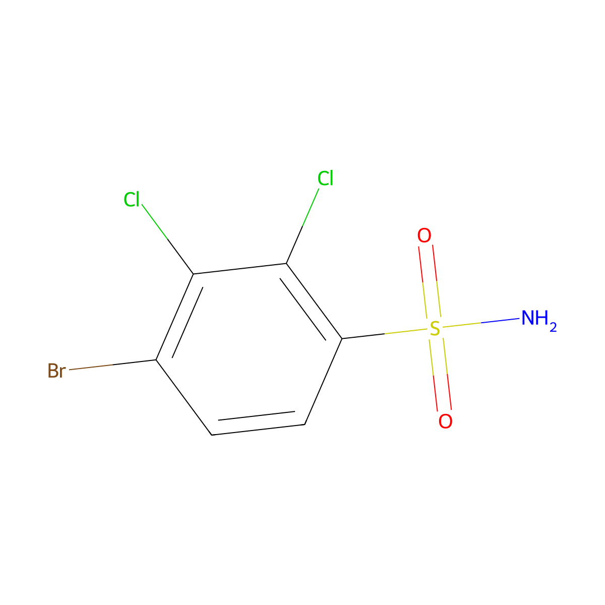 4-Bromo-2,3-dichlorobenzenesulfonamide molecular structure, CAS 1208075-94-8