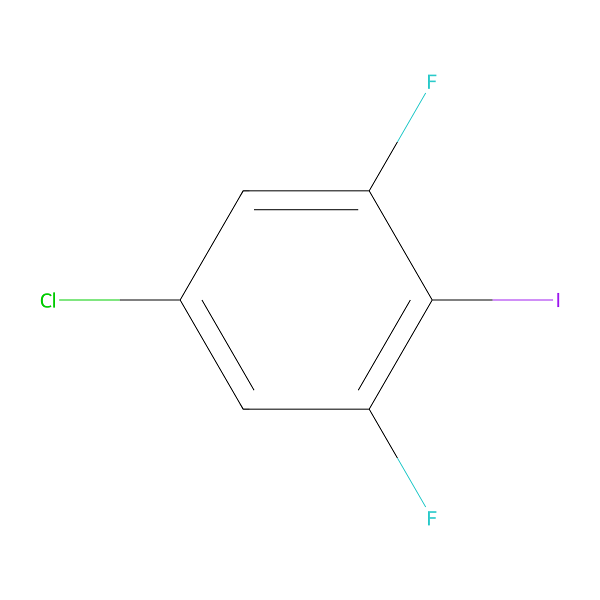 5-Chloro-1,3-difluoro-2-iodobenzene molecular structure, CAS 1208076-02-1