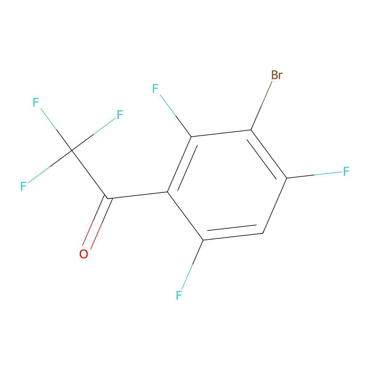 1-(3-Bromo-2,4,6-trifluoro-phenyl)-2,2,2-trifluoro-ethanone molecular structure, CAS 1208076-09-8