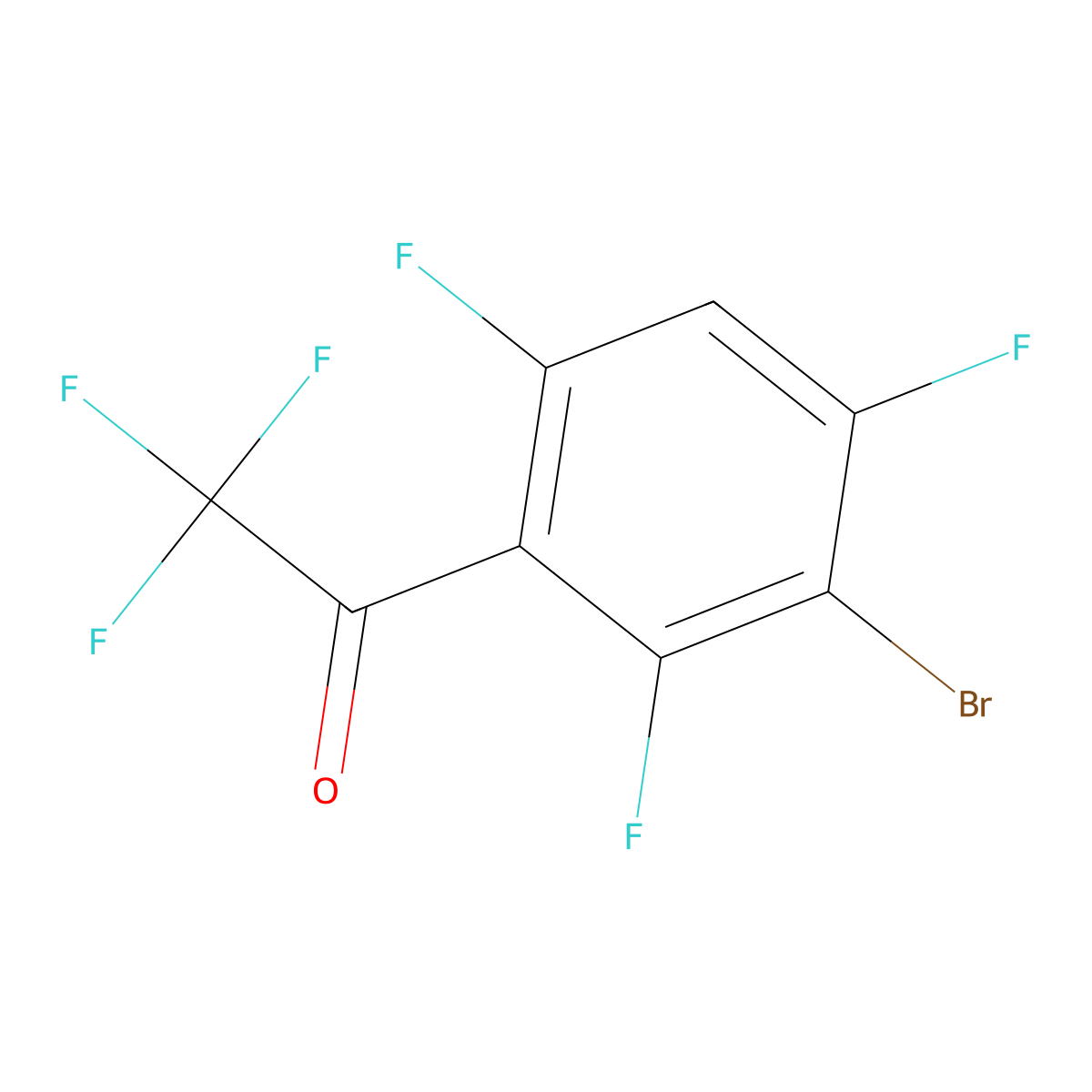1-(3-Bromo-2,4,6-trifluoro-phenyl)-2,2,2-trifluoro-ethanone molecular structure, CAS 1208076-09-8
