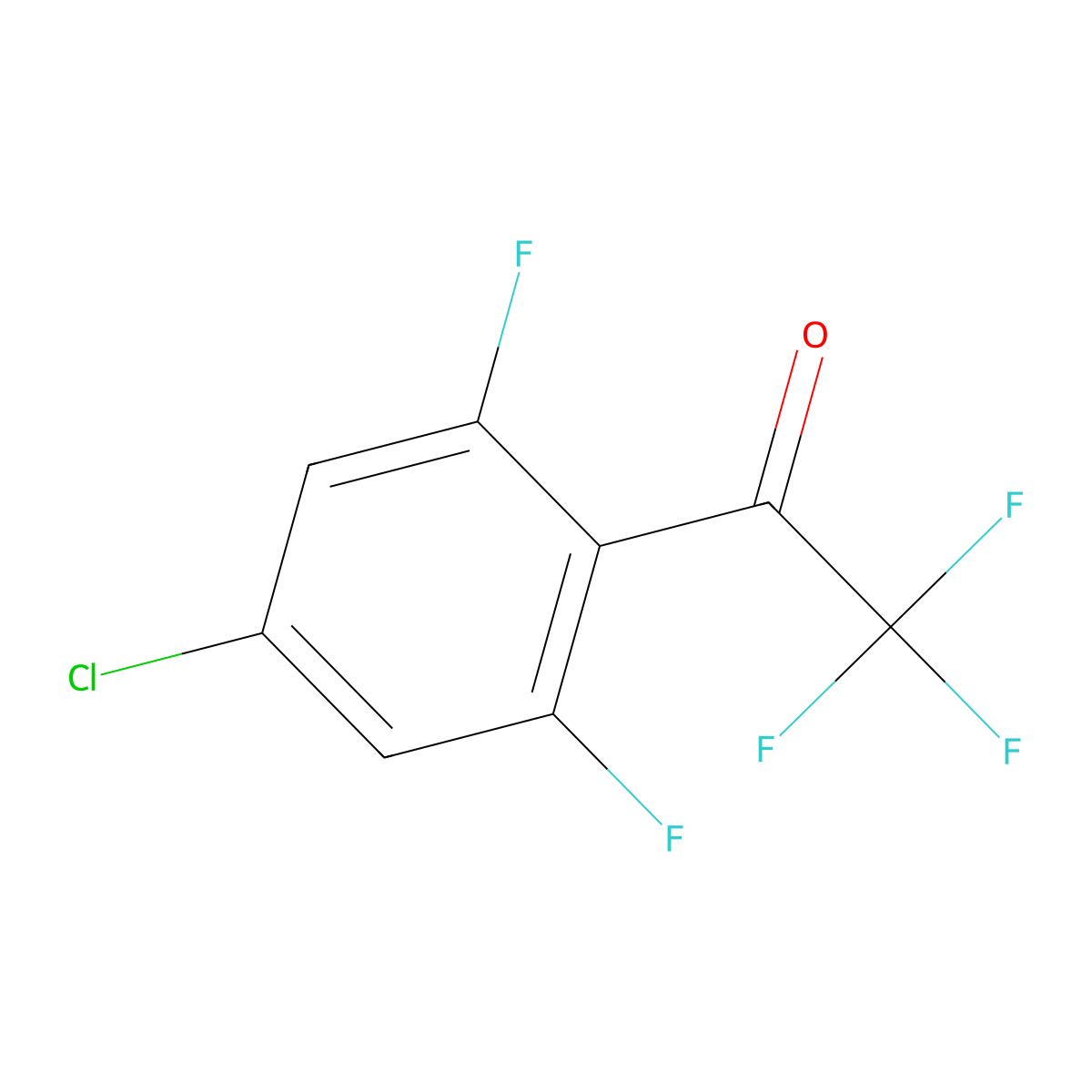 4'-Chloro-2,2,2,2',6'-pentafluoroacetophenone molecular structure, CAS 1208076-12-3