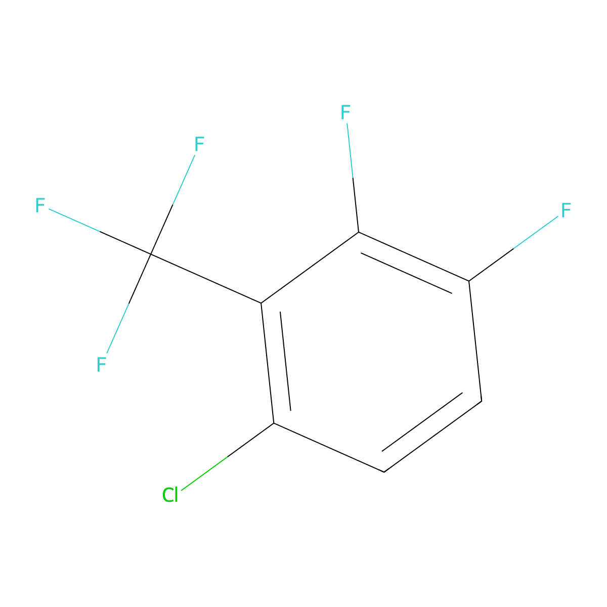 6-Chloro-2,3-difluorobenzotrifluoride molecular structure, CAS 1208076-15-6